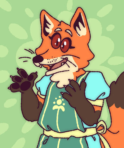 Fox person character.